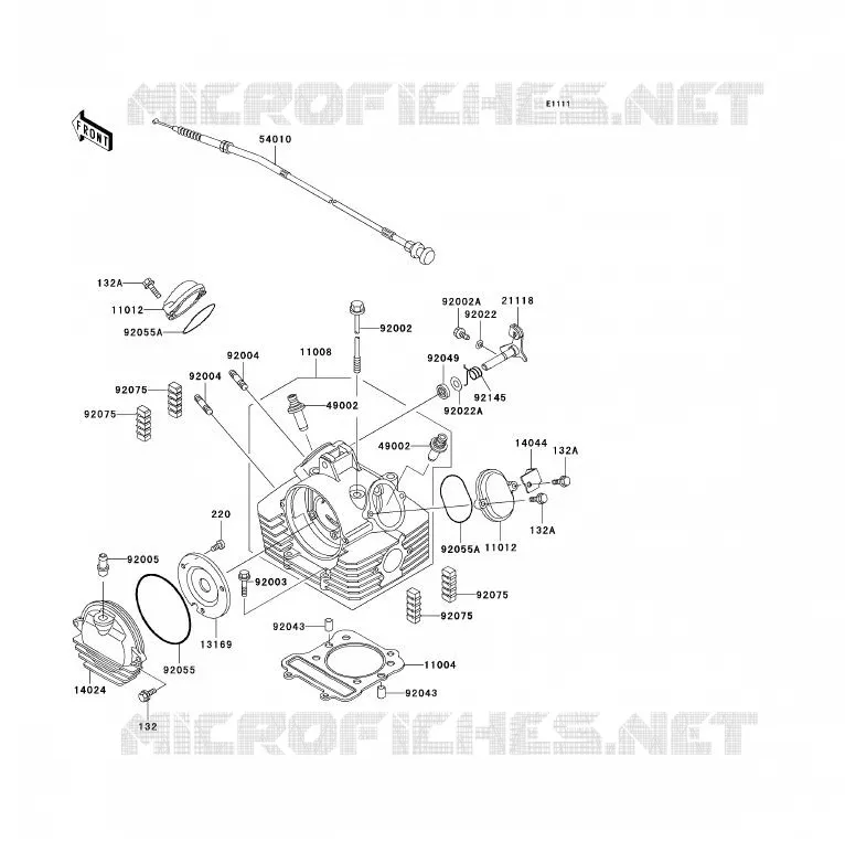 CULASSE Kawasaki QUAD 300 2000 KVF300 4X4  KVF300-A2