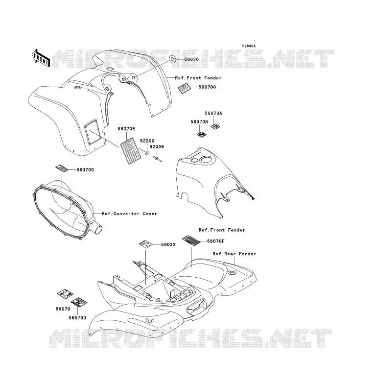 LABEL Kawasaki QUAD 300 2001 KVF300 4X4  KVF300-A3