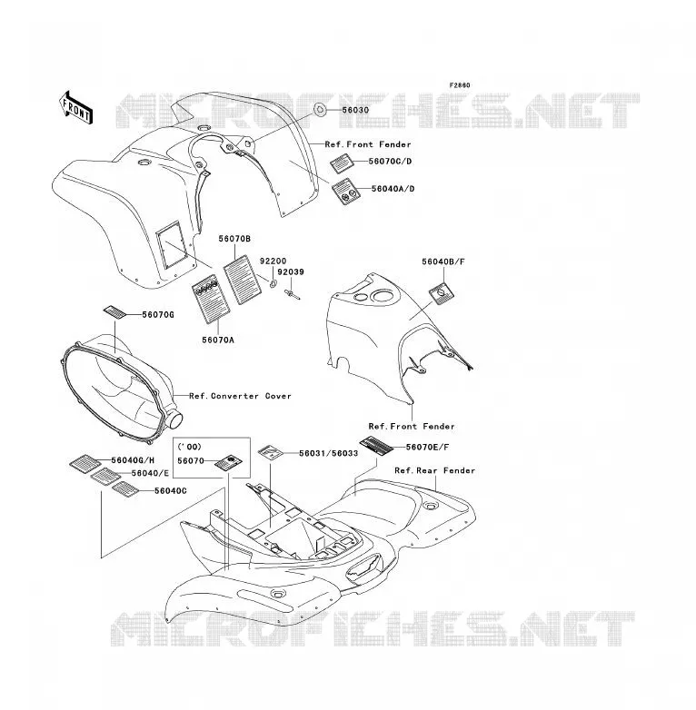 LABEL Kawasaki QUAD 300 2001 KVF300 4X4  KVF300-A3