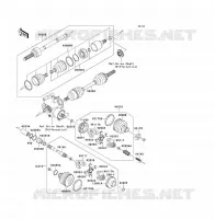 ARBRE DE TRANSMISSION(AVANT) pour Kawasaki KVF300 4X4 2001