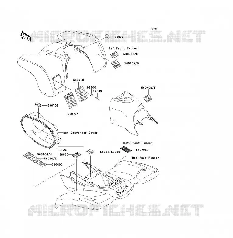 LABEL Kawasaki QUAD 300 2002 KVF300 4X4  KVF300-A4