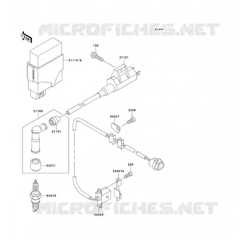 SYSTEME D&acute;ALLUMAGE Kawasaki QUAD 300 2000 KVF300  KVF300-B2