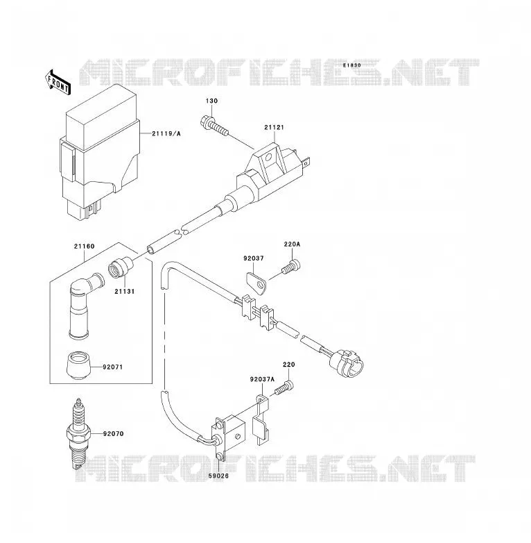 SYSTEME D&acute;ALLUMAGE Kawasaki QUAD 300 2000 KVF300  KVF300-B2