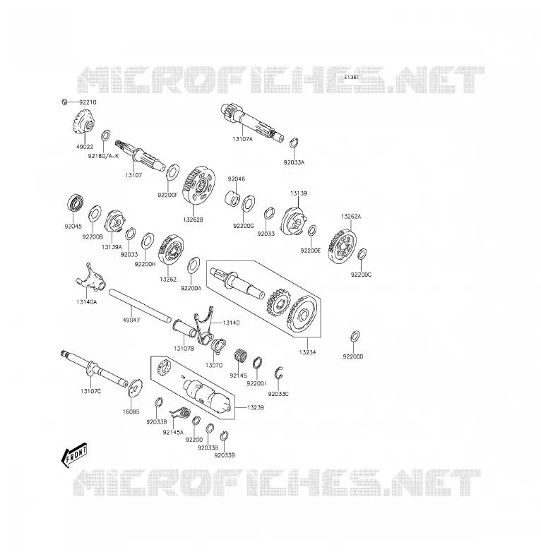 TRANSMISSION Kawasaki QUAD 300 2012 BRUTE FORCE 300  KVF300CCF