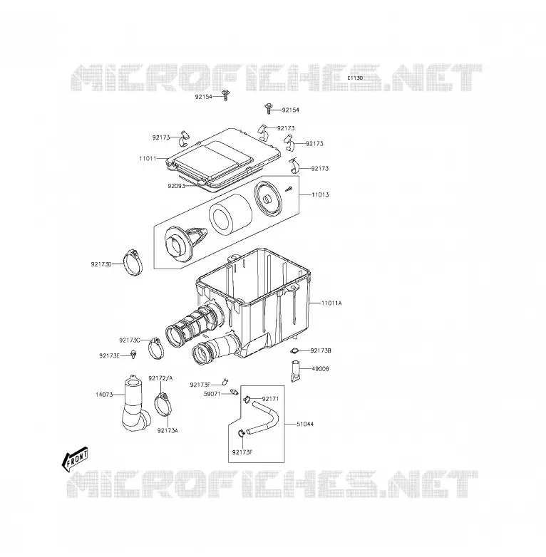 FILTRE A AIR Kawasaki QUAD 300 2012 BRUTE FORCE 300  KVF300CCF