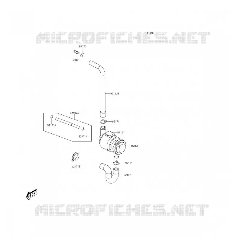 SYSTEME D'EVAPORATION CARBURANT Kawasaki QUAD 300 2012 BRUTE FORCE 300  KVF300CCF