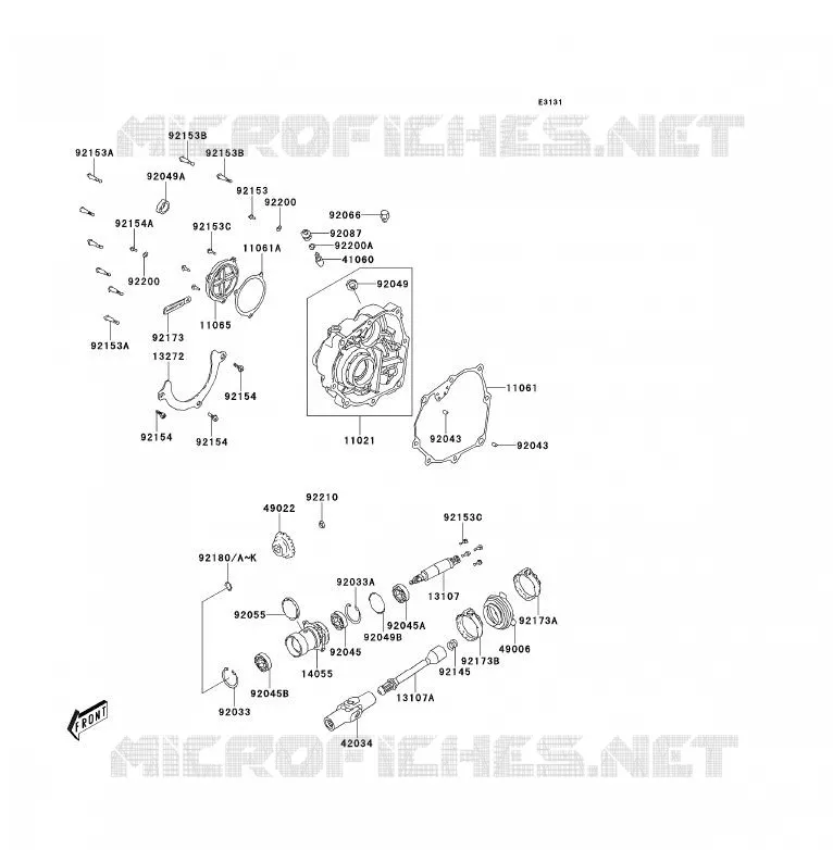 PIGNON CONIQUE AVANT Kawasaki QUAD 300 2013 KVF300  KVF300CDF