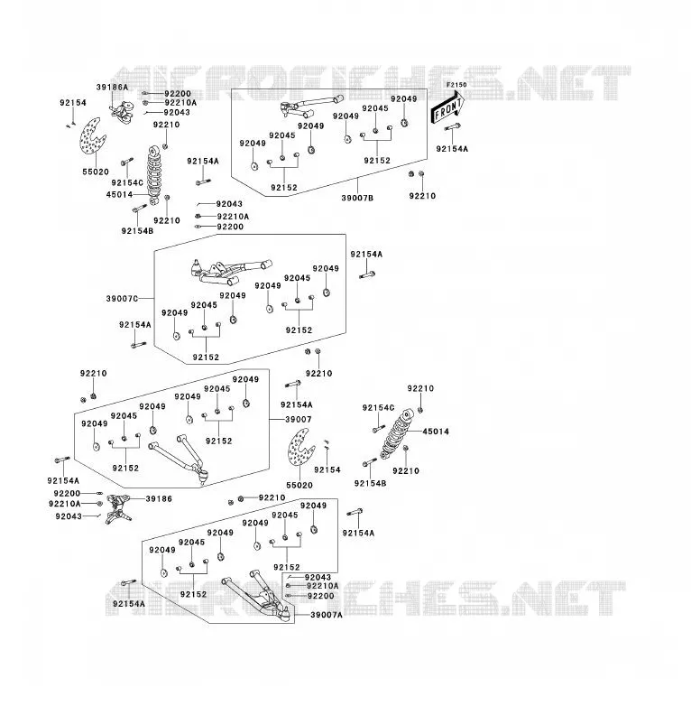 SUSPENSION Kawasaki QUAD 300 2013 KVF300  KVF300CDF