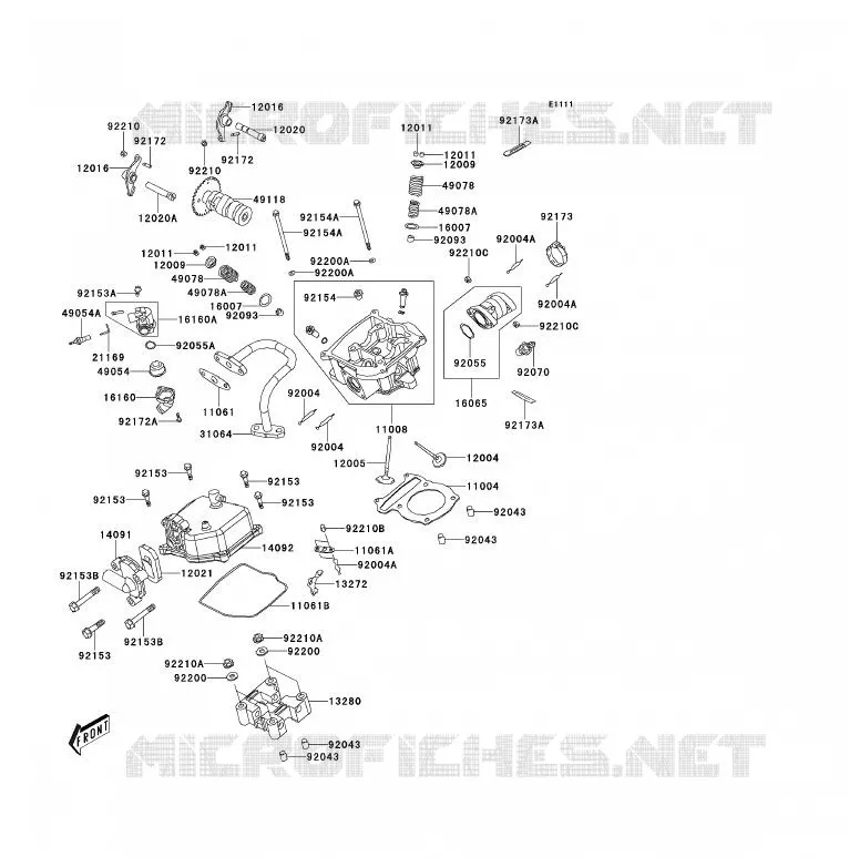 CULASSE Kawasaki QUAD 300 2013 KVF300  KVF300CDF