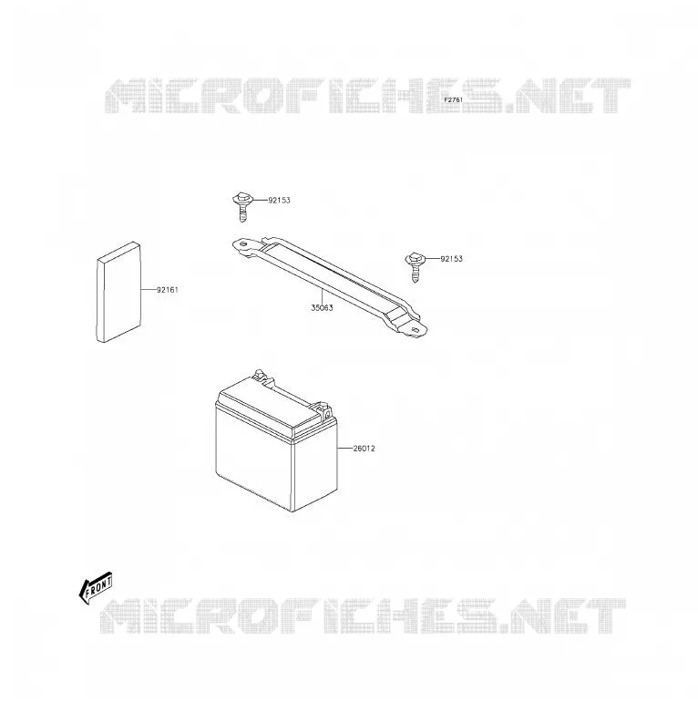 BATTERIE Kawasaki QUAD 300 2014 BRUTE FORCE 300  KVF300CEF