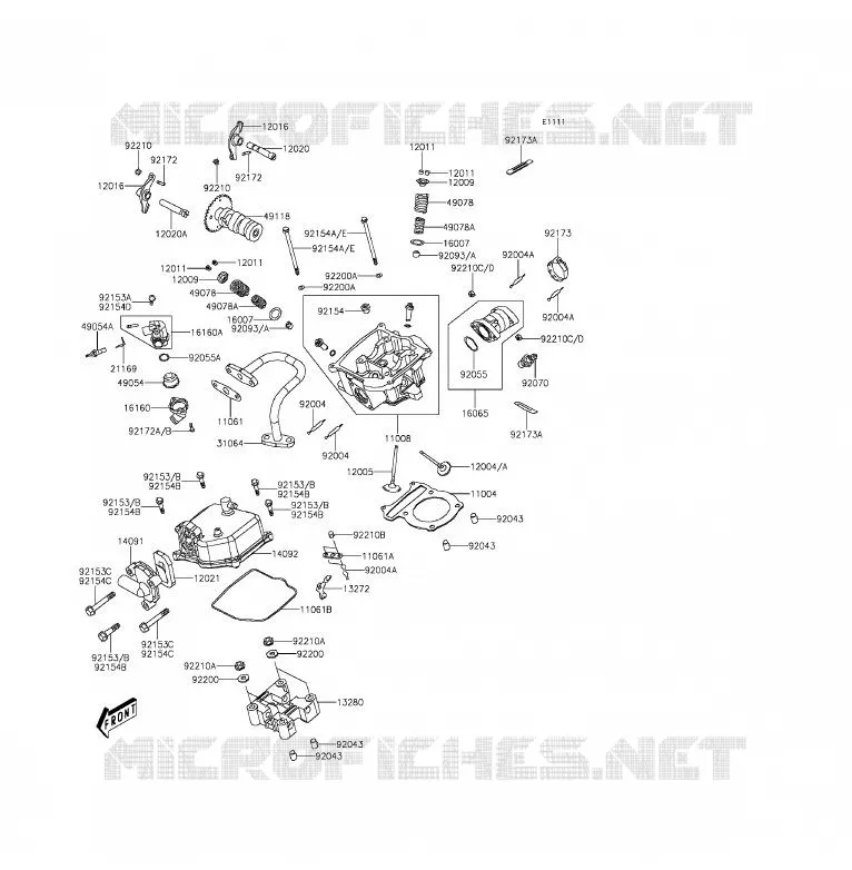 CULASSE Kawasaki QUAD 300 2014 BRUTE FORCE 300  KVF300CEF