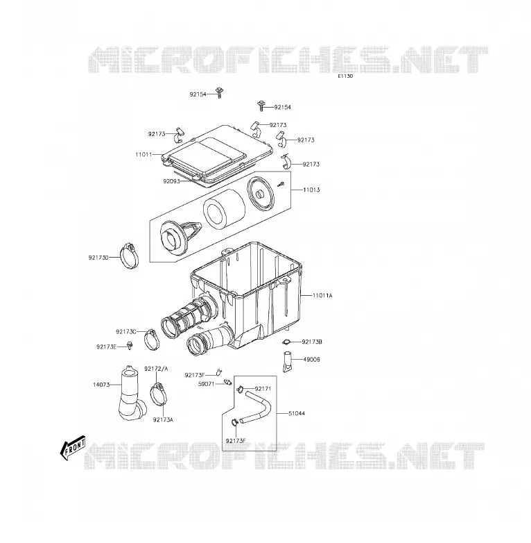 FILTRE A AIR Kawasaki QUAD 300 2014 BRUTE FORCE 300  KVF300CEF