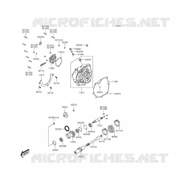 PIGNON CONIQUE AVANT Kawasaki QUAD 300 2014 BRUTE FORCE 300  KVF300CEF