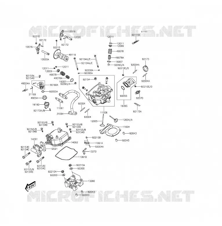CULASSE Kawasaki QUAD 300 2015 BRUTE FORCE 300  KVF300CFF