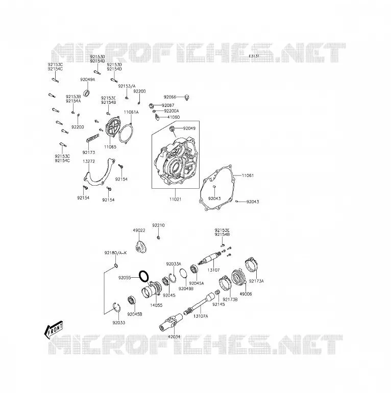 PIGNON CONIQUE AVANT Kawasaki QUAD 300 2015 BRUTE FORCE 300  KVF300CFF