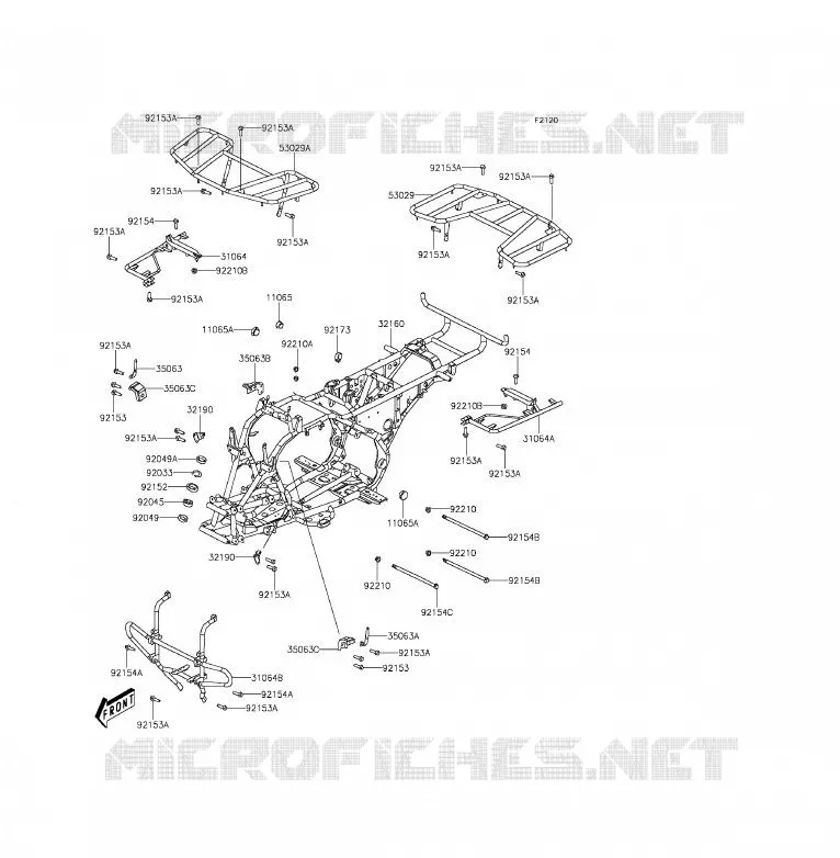 CH&Acirc;SSIS Kawasaki QUAD 300 2016 BRUTE FORCE 300  KVF300CGF
