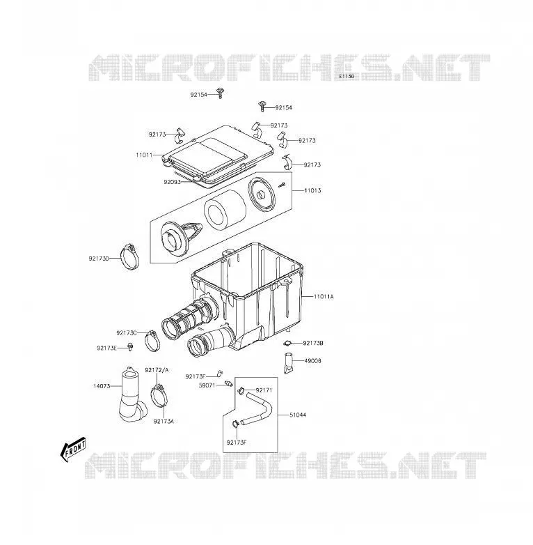 FILTRE A AIR Kawasaki QUAD 300 2016 BRUTE FORCE 300  KVF300CGF