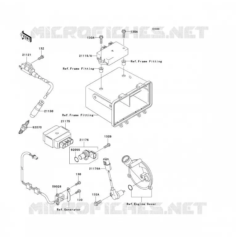 SYSTEME D&acute;ALLUMAGE Kawasaki QUAD 360 2004 KVF360 4X4  KVF360-A2