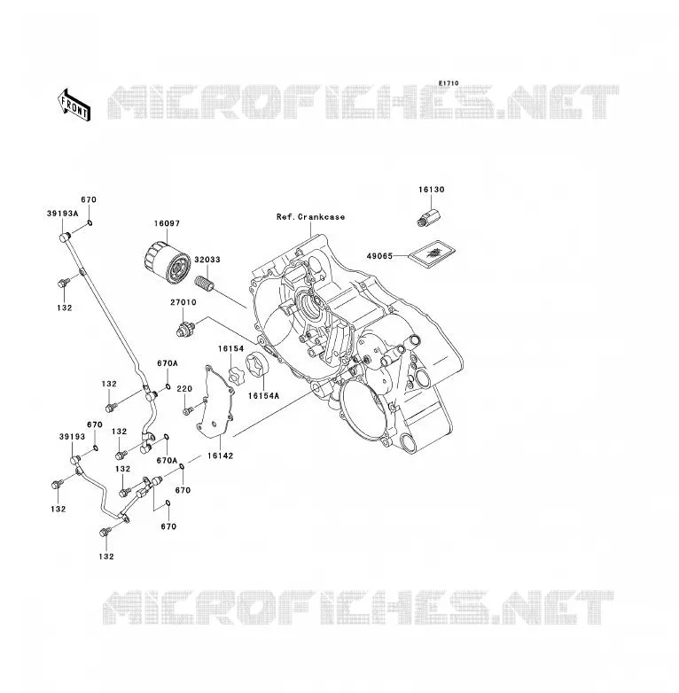 POMPE A HUILE/FILTRE &Agrave; HUILE Kawasaki QUAD 360 2005 KVF360 4X4  KVF360-A3