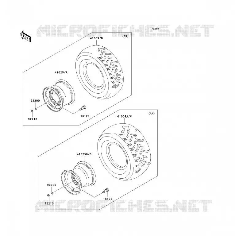 PNEUS Kawasaki QUAD 360 2006 KVF360 4X4  KVF360A6F