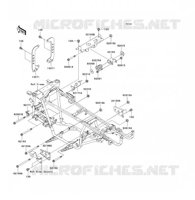 SUPPORT MOTEUR Kawasaki QUAD 360 2006 KVF360 4X4  KVF360A6F