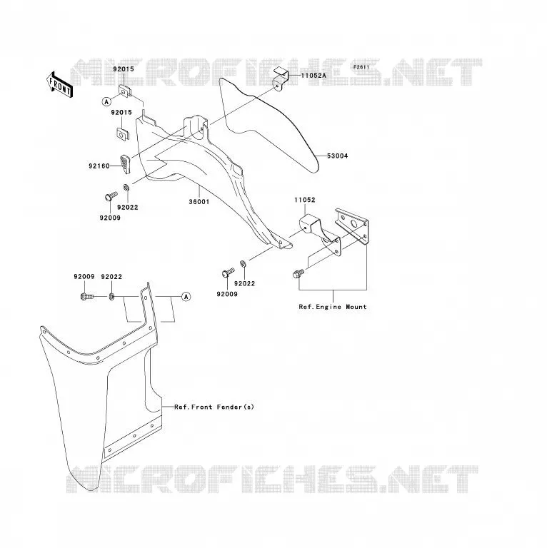 CACHE LAT&Eacute;RAL Kawasaki QUAD 360 2006 KVF360 4X4  KVF360A6F