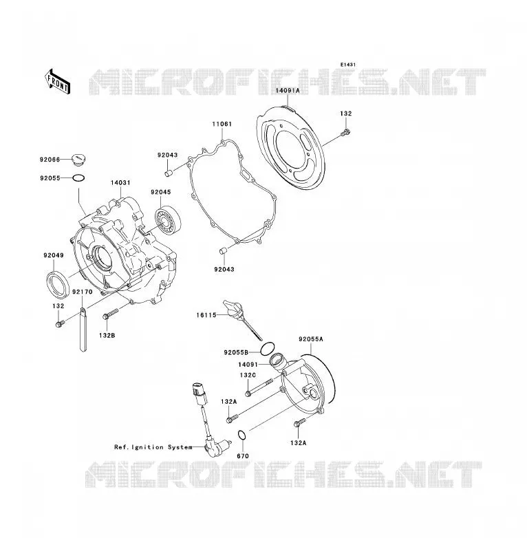 COUVERCLES MOTEUR Kawasaki QUAD 360 2006 KVF360 4X4  KVF360A6F