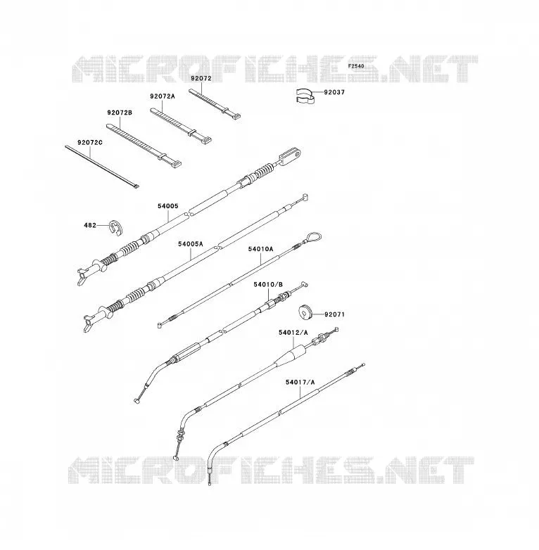 CABLES Kawasaki QUAD 360 2006 KVF360 4X4  KVF360A6F
