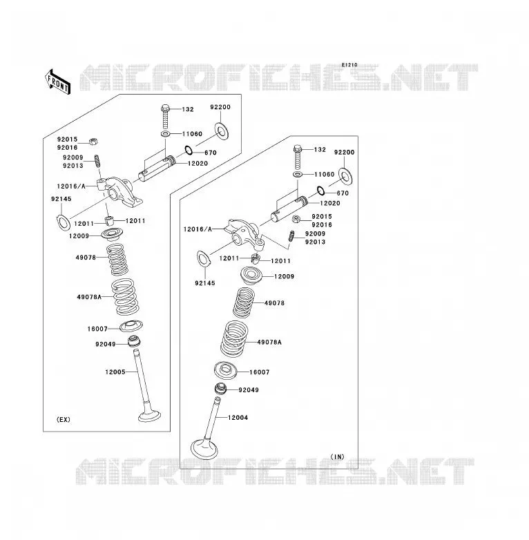 SOUPAPE Kawasaki QUAD 360 2008 KVF360 4X4  KVF360A8F