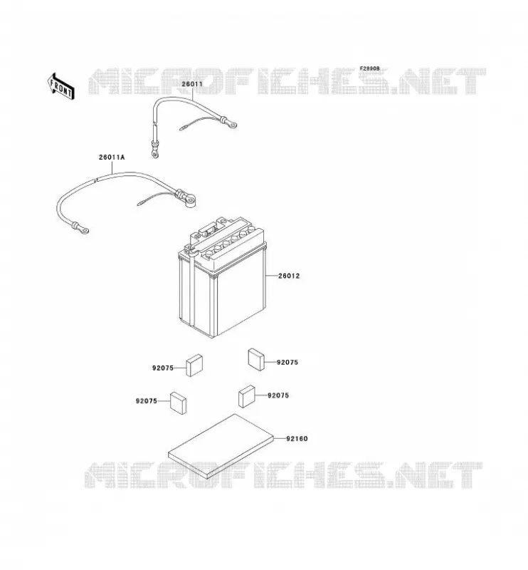 PIECE EN OPTION(CN)(BATTERY) Kawasaki QUAD 360 2009 KVF360 4X4  KVF360A9F