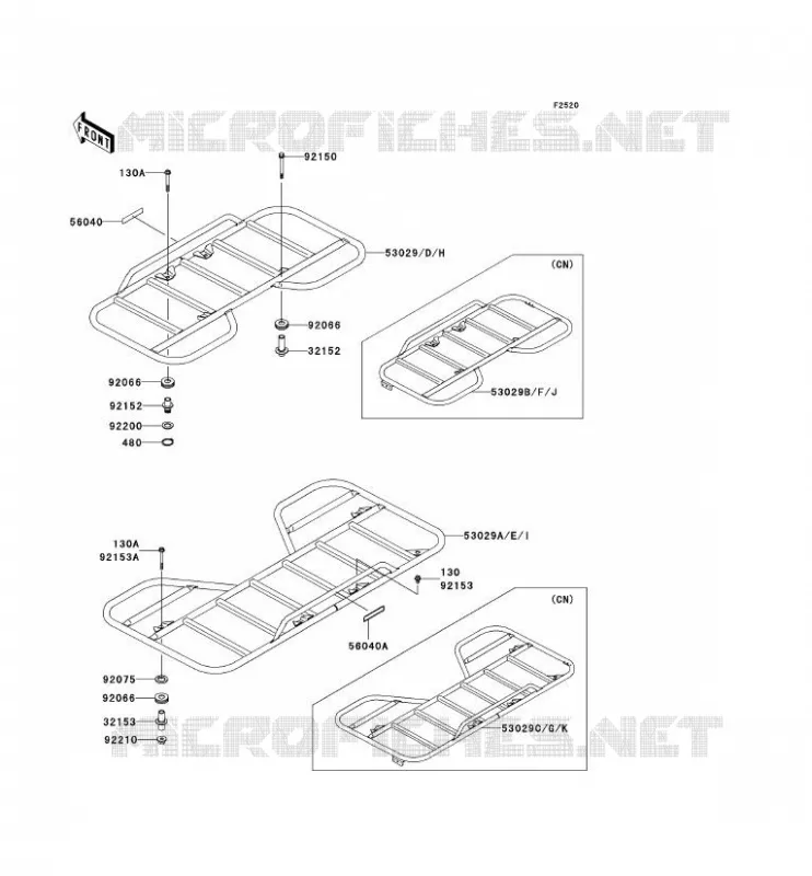 PORTE BAGAGE (S) Kawasaki QUAD 360 2009 KVF360 4X4  KVF360A9F
