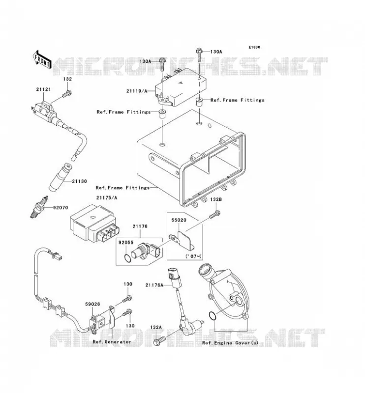 SYSTEME D&acute;ALLUMAGE Kawasaki QUAD 360 2009 KVF360 4X4  KVF360A9F