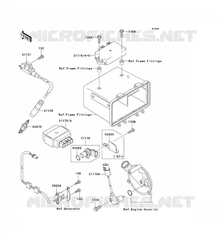 SYSTEME D&acute;ALLUMAGE Kawasaki QUAD 360 2010 KVF360 4X4  KVF360AAF
