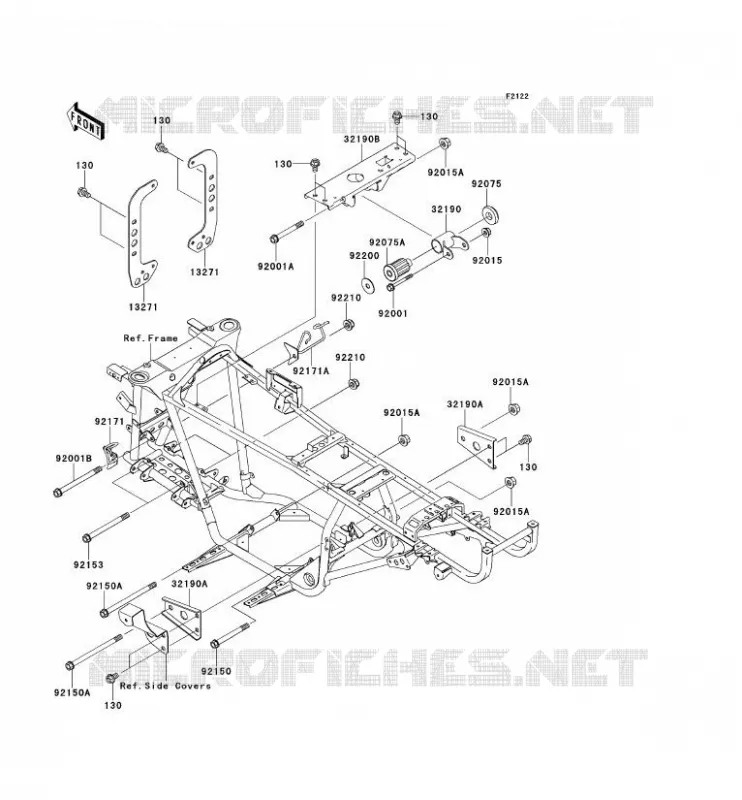 SUPPORT MOTEUR Kawasaki QUAD 360 2011 KVF360 4X4  KVF360ABF