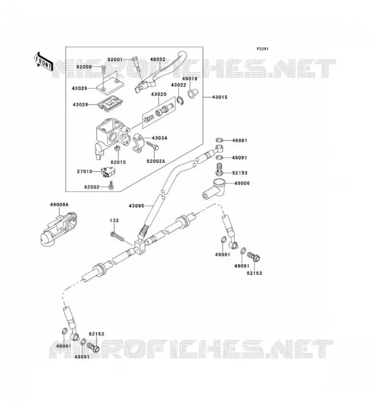 MAITRE CYLINDRE AV Kawasaki QUAD 360 2012 KVF360 4X4  KVF360ACF