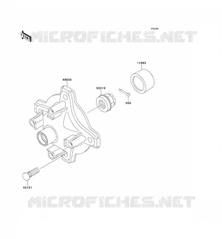 MOYEU AVANT Kawasaki QUAD 360 2012 KVF360 4X4  KVF360ACF