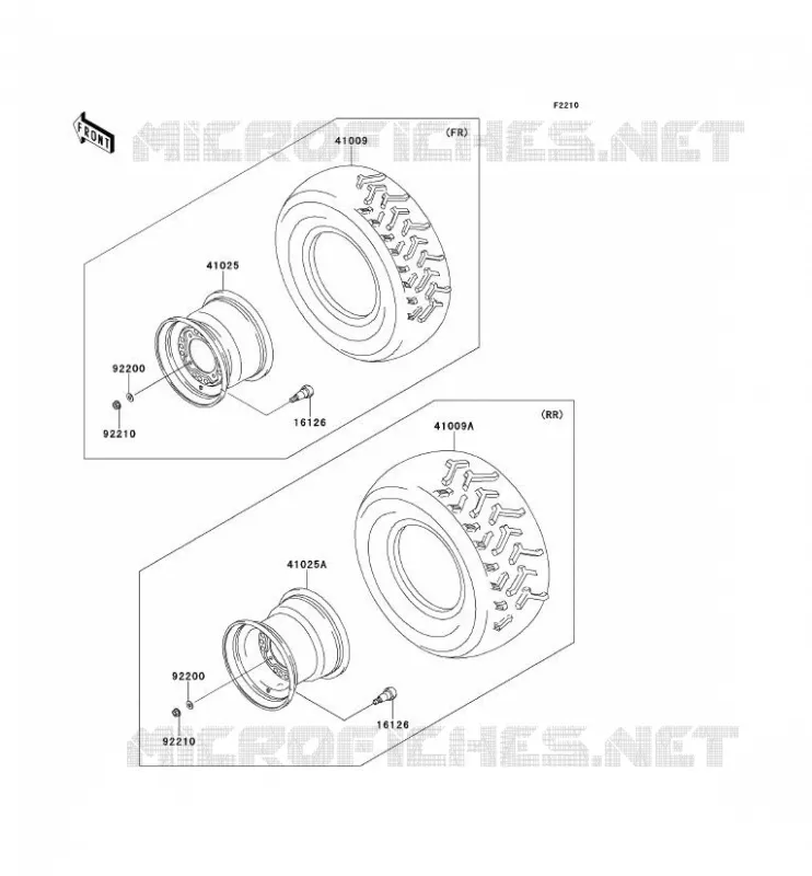 PNEUS Kawasaki QUAD 360 2012 KVF360 4X4  KVF360ACF
