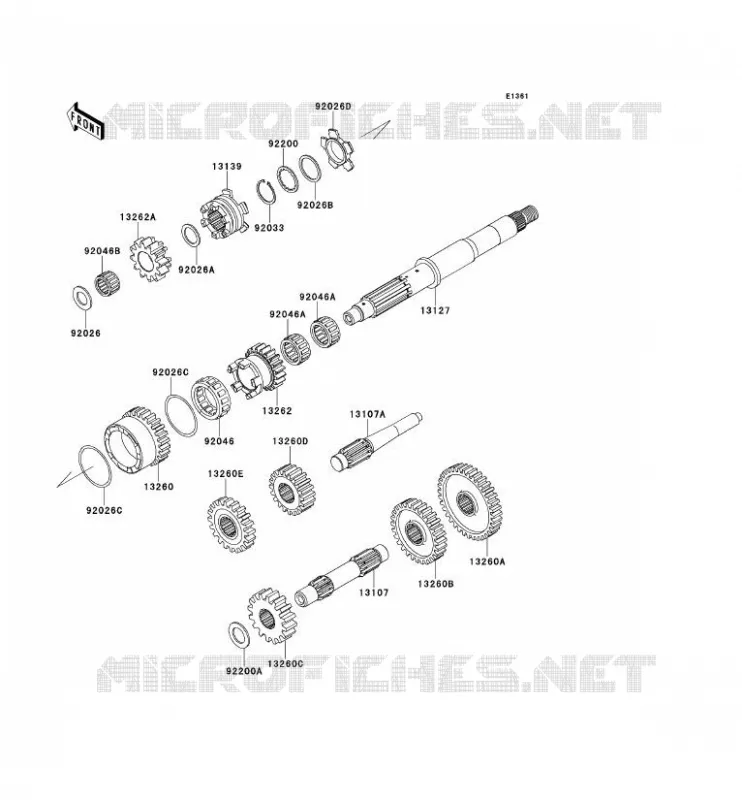 TRANSMISSION Kawasaki QUAD 360 2012 KVF360 4X4  KVF360ACF