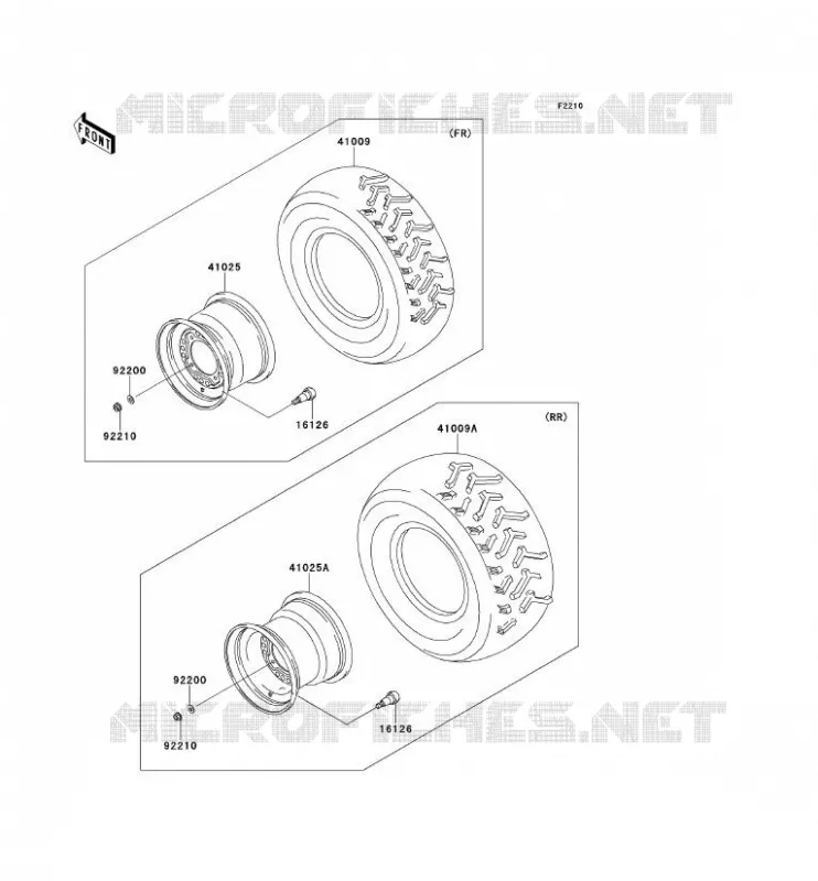 ROUE/PNEUS Kawasaki QUAD 360 2012 KVF360 4X4  KVF360ACF