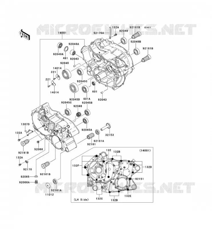 CARTER MOTEUR(S) Kawasaki QUAD 360 2012 KVF360 4X4  KVF360ACF