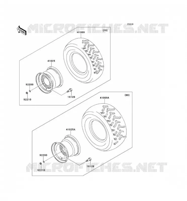 ROUE/PNEUS Kawasaki QUAD 360 2012 KVF360 4X4  KVF360ACF