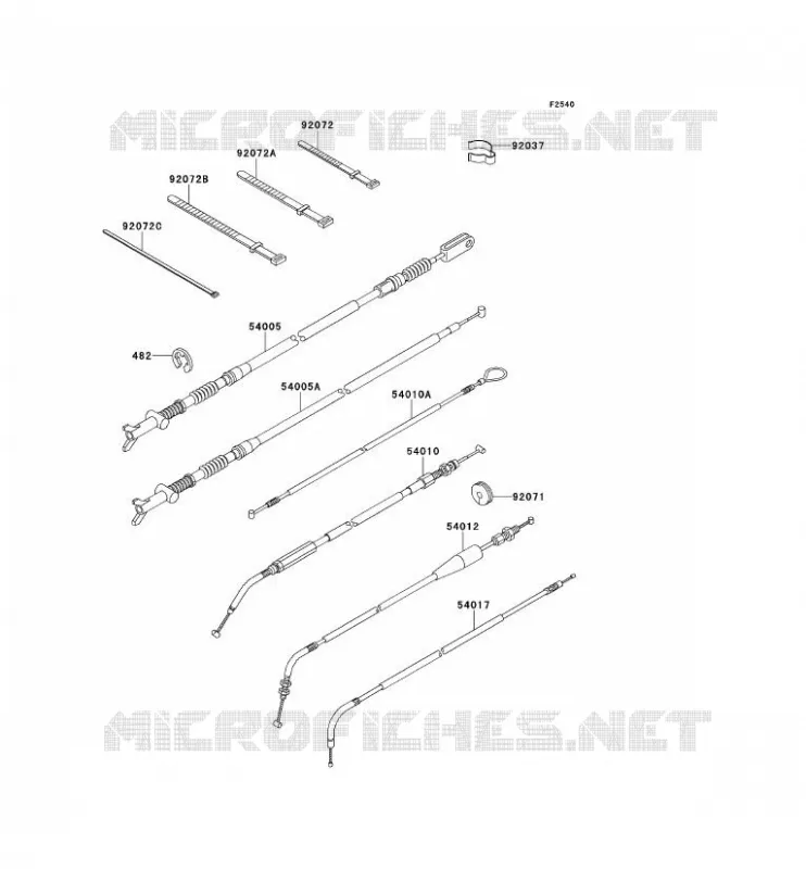 CABLES Kawasaki QUAD 360 2013 KVF360 4X4  KVF360ADF