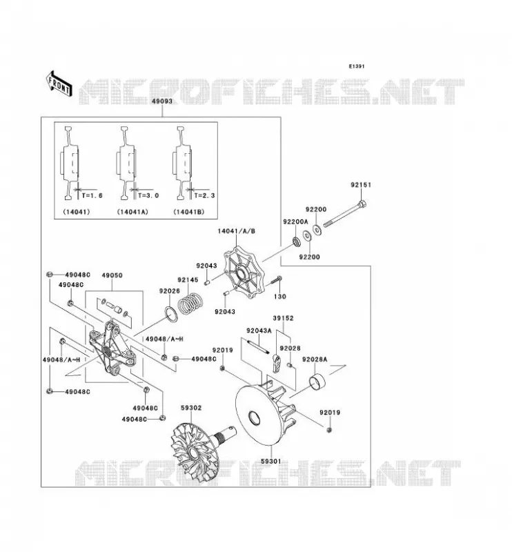 VARIATEUR Kawasaki QUAD 360 2013 KVF360 4X4  KVF360ADF