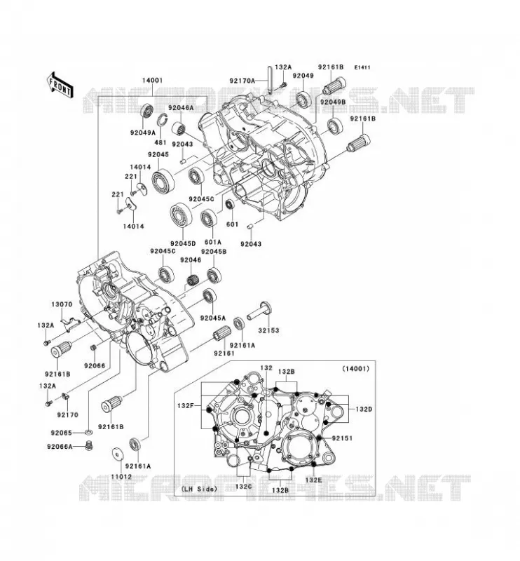 CARTER MOTEUR(S) Kawasaki QUAD 360 2013 KVF360 4X4  KVF360ADF
