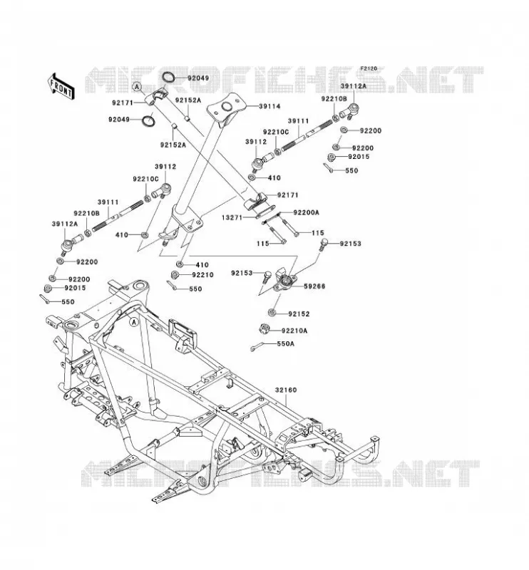 CH&Acirc;SSIS Kawasaki QUAD 360 2003 KVF360  KVF360-B1