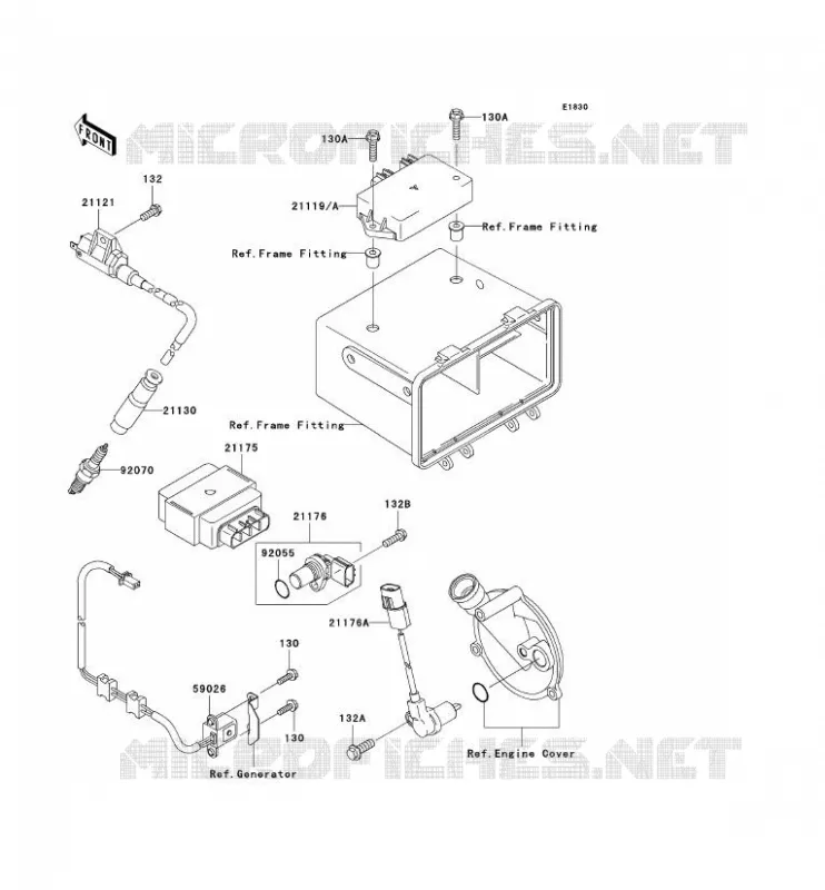 SYSTEME D&acute;ALLUMAGE Kawasaki QUAD 360 2003 KVF360  KVF360-B1