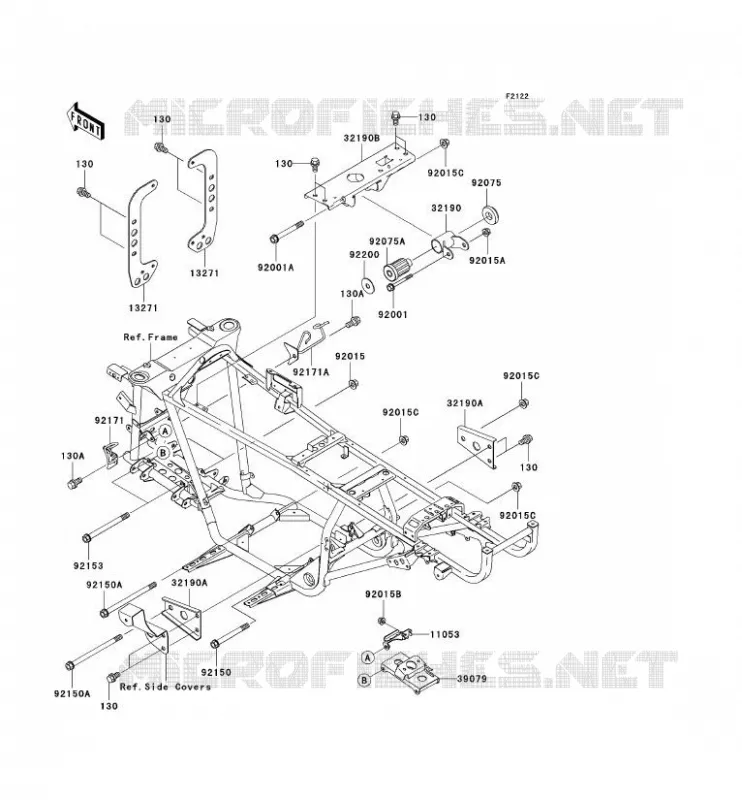 SUPPORT MOTEUR Kawasaki QUAD 360 2004 KVF360  KVF360-B2