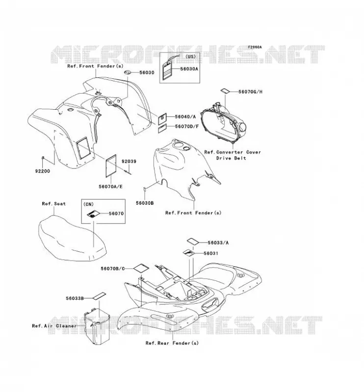 LABEL Kawasaki QUAD 360 2005 KVF360  KVF360-B3