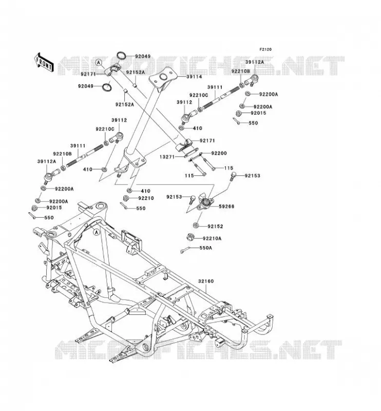 CH&Acirc;SSIS Kawasaki QUAD 360 2006 KVF360  KVF360B6F