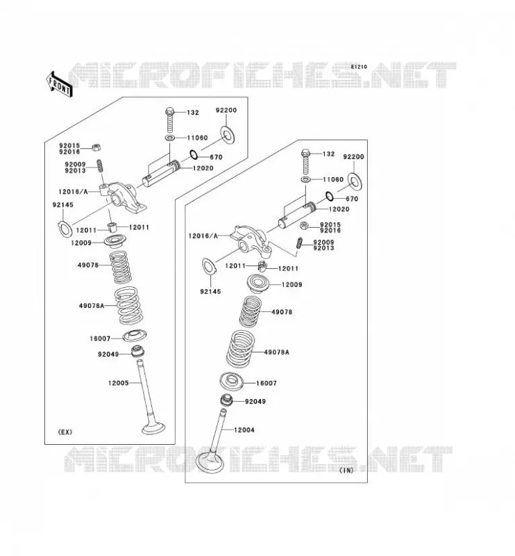SOUPAPE Kawasaki QUAD 360 2006 KVF360  KVF360B6F